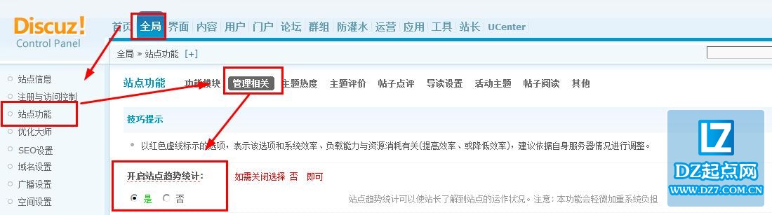 2-Discuz开启或者关闭站点趋势统计.jpg