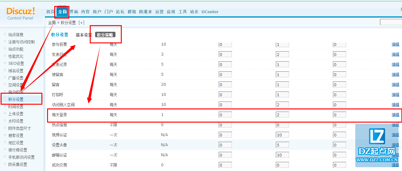 网站每天登录积分自动少